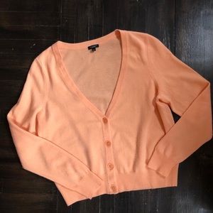 TALBOTS lambs wool angora blend cardigan sweater.